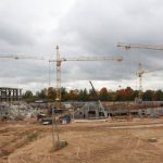 На окраине Гродно продолжается строительство дворца игровых видов спорта